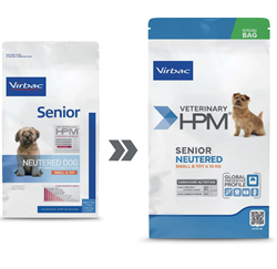 Virbac HPM Senior Neutered Dog Small & Toy. Hundefoder til neutraliserede voksne (dyrlæge diætfoder) 7 kg